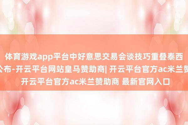 体育游戏app平台中好意思交易会谈技巧重叠泰西经贸条约恭候框架公布-开云平台网站皇马赞助商| 开云平台官方ac米兰赞助商 最新官网入口